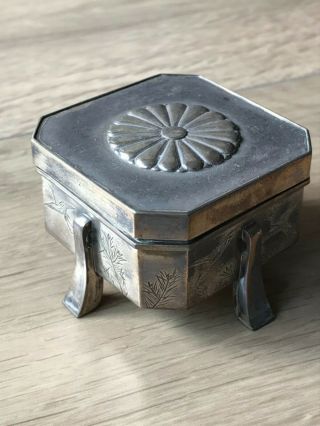 Japanese Emperor Silver Bonbonniere Candy Box Teapot Tansu Dish Plate Armor