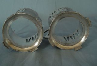 Two Art Nouveau WMF silver plate glass holders 4