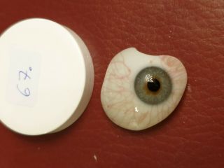 Old Human Prosthetic Glass Eye Vintage Lauscha Germany 67