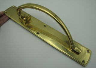 Very Large And Heavy Solid Brass Door Pull Handle / Shop / Restaurant / Pub 18 "