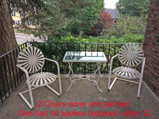 Carre Chair - Intermediate Lower Spokes / Slats (Sunburst Pinwheel chair) 5