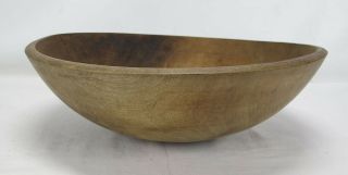 Antique 19th Century Burl Wood Bowl Asymmetrical 15 1/4 " X 14 1/4 " X 4 1/2 " Yqz