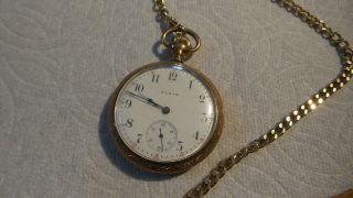Antique Elgin Pocketwatch,  15 Jewel,  Circa 1909,  Open Face,  Non -