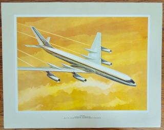 Convair 600 Airliner General Dynamics Promotional Poster Mid Century Modern Art