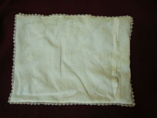 Antique / vintage baby pillowcase; embroidery,  cut work 6