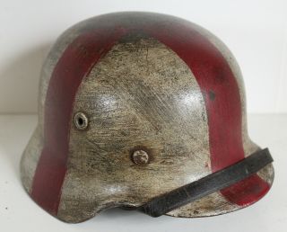 German Ww 2 Red Cross Helmet - Marker Se64