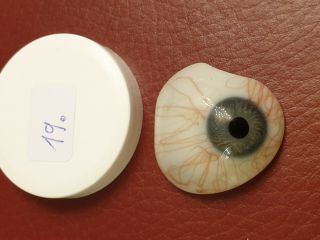 Old Human Prosthetic Glass Eye Vintage Lauscha Germany 19