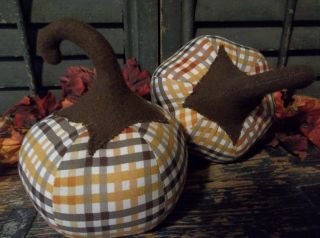 Trio of Primitive Handmade Harvest/Fall/Thanksgiving Pumpkins 3