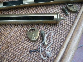 VERY RARE VICTORIAN BRASS PADLOCK LOCK WITH KEY COIN SCROLL TUBE ? MYSTERY ITEM 5