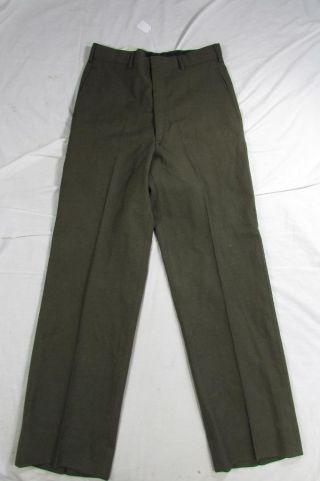 Vtg 70s 1979 Us Army Wool Serge Pants Trousers Measure 31x32.  5 Great Shape