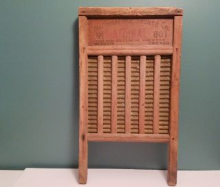 Vintage National Washboard Co.  The Brass King No.  801 Memphis Chicago