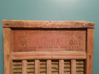 Vintage National Washboard Co.  The Brass King No.  801 Memphis Chicago 3