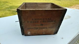 Universal Fruit Crusher American Wringer Co.  Woonsocket R.  I.  Apple Press Cider