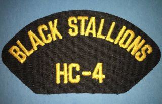 Black Stallions Hc - 4 Helicopter Combat Support Squadron Jacket Hat Patch 256