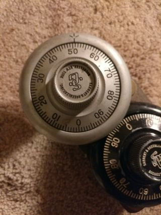 Antique Sargent & Greenleaf Safe Combination Dial& mec.  & gray 2nd dail& stem 8