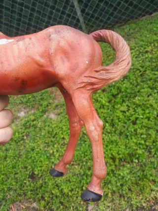 Antique Old Cast Iron Painted Figural Horse HUBLEY Doorstop Door Stop Statue 7