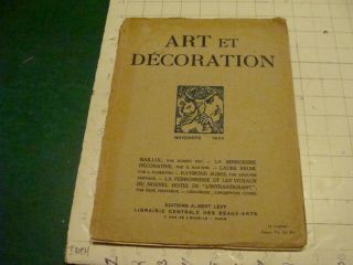 Art Et Decoration November 1924 - French Mag.  Very Very Cool