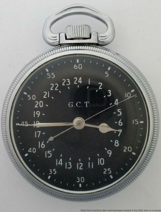 Gct Military 4992b Hamilton 21j 22j Mens Vintage Pocket Watch