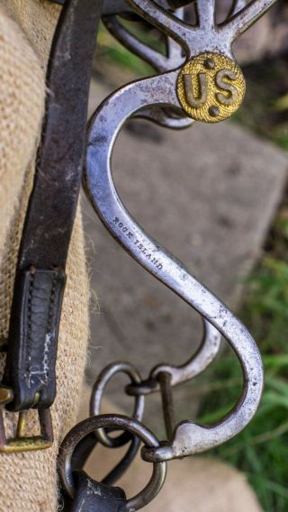 US Cavalry CUSTER ERA 1874 Bridle,  bit,  reins,  and link strap MUSEUM QUALITY 10