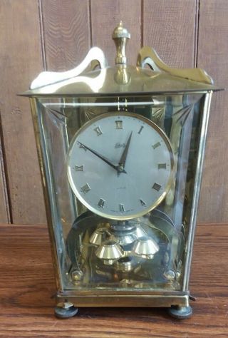 Vintage Schatz 400 Day Carriage Anniversary Mantle Clock - Made In Germany - No Key