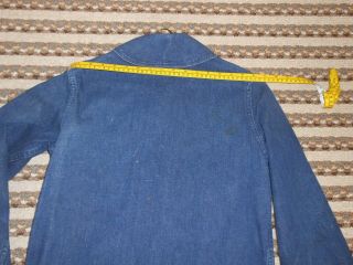 1940s WWII Ww2 US Navy Denim Shawl Collar Jacket Stamped Name 9