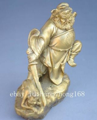 China old pure Copper Myth Immortal Zhong Kui God Catch Demon Devil Statue c01 2