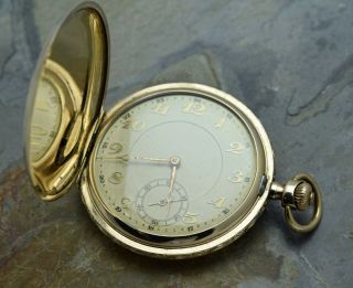 WW2 German gold plated pocket watch,  Rare WWII pocket watch,  Junghans Pocket watch 2