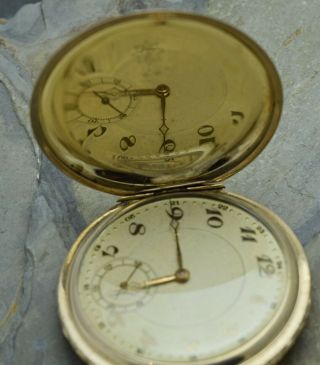 WW2 German gold plated pocket watch,  Rare WWII pocket watch,  Junghans Pocket watch 3