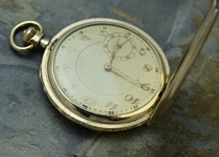 WW2 German gold plated pocket watch,  Rare WWII pocket watch,  Junghans Pocket watch 4