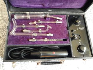 Vintage Violet Ray High Frequency Stimulator Machine SIBISAN 9 Wands 4