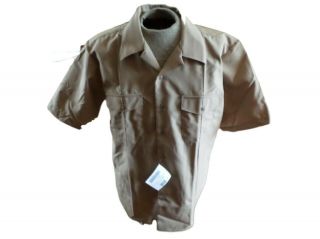U.  S Military Navy Marine Corps Short Sleeve Khaki Dress Shirt Size X - Large