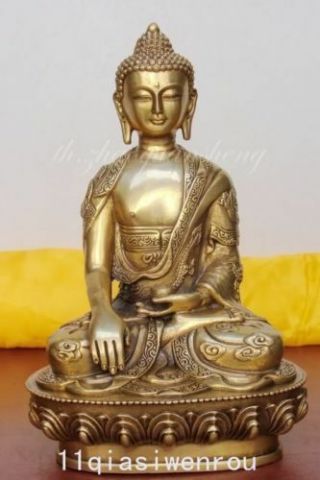 Tibet Tibetan Shakyamuni Bronze Buddha Antique Old Bronze Statue