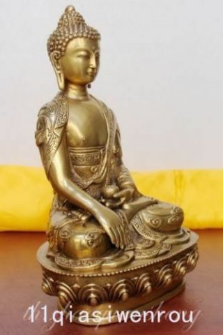 Tibet Tibetan shakyamuni bronze buddha antique old bronze statue 3