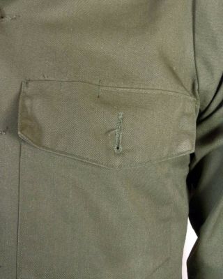 vtg 70s Post Vietnam Era US Army Sateen Uniform Shirt & Pants S 14.  5 / 32 X 35 4