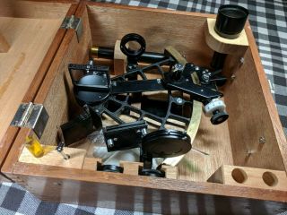 Simex MK1 Marine Sextant in wood case,  all parts 6
