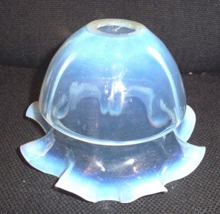 Antique Uranium / Vaseline Glass Lamp Shade C1890