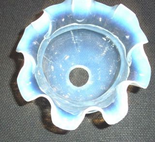 Antique Uranium / Vaseline Glass Lamp Shade c1890 3