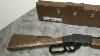 Tin Can Alley Game Light Shooting Rifle And Fence In