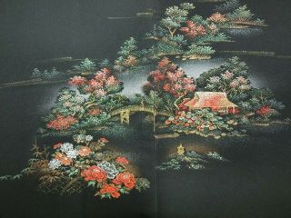 Japanese Antique Kimono Haori Silk Ka3415 - 1