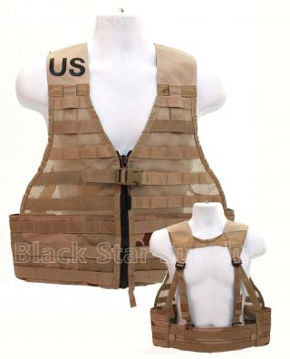Usmc Army Fighting Load Carrier (flc) Desert Camo Tactical Molle Vest