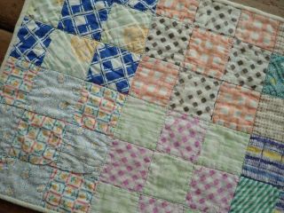 Country Cottage Vintage 30s One Patch Table Quilt RUNNER 23x9 4