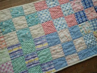 Country Cottage Vintage 30s One Patch Table Quilt RUNNER 23x9 5