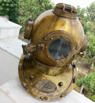 Antique Scuba SCA U.  S Navy Mark V Diving Divers Helmet Deep Sea Full Size Diver 4