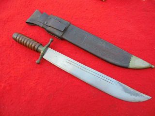 Rare Indian - Wars - Span - Am Era Collins Bowie Fighting Knife 12 " Bowie Blade