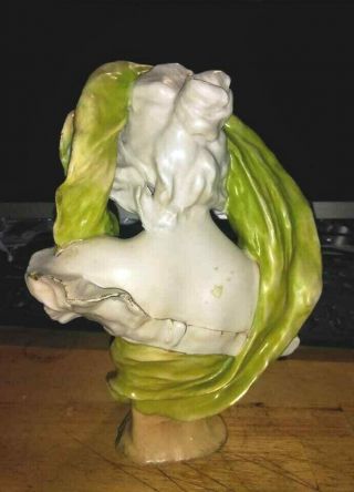 Vintage Austrian Amphora Porcelain Figurine,  Bust of a girl.  Early XX C. 7