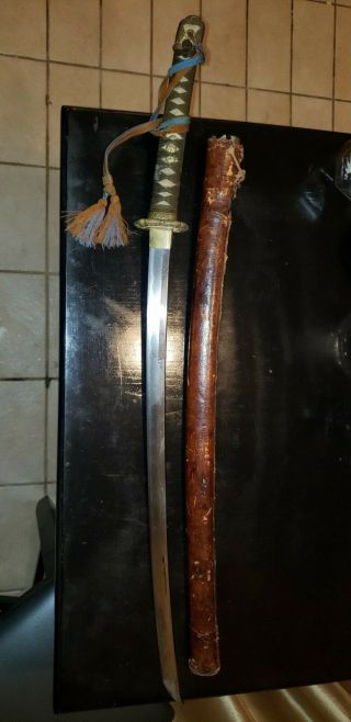 WwII Japanese Army officer ' s samurai sword antique shin gunto collectible 12