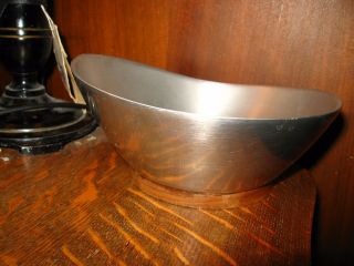 Brown Bigelow Bowl - Vintage Mid Century Modern Aluminum B&B Remembrance Dish 6