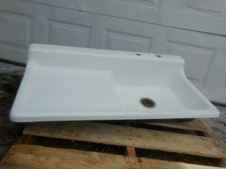 Vintage Cast Iron Farm Sink.  No Cracks 42x21 Came From Old Farm House.