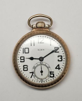 1925 Vintage Elgin B.  W.  Raymond 21 Jewel 12k Gf Hand Winding Pocket Watch