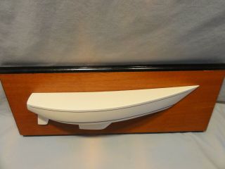 The Scale Model Co.  Plastic Half Hull Model Mounted On Wood Plaque